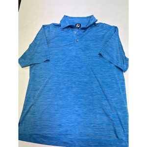 Footjoy Polo Golf Blue Patterned Size L Large